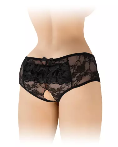 Culotte ouverte Amanda noir Fashion Secret, lingerie élégante et sexy-3