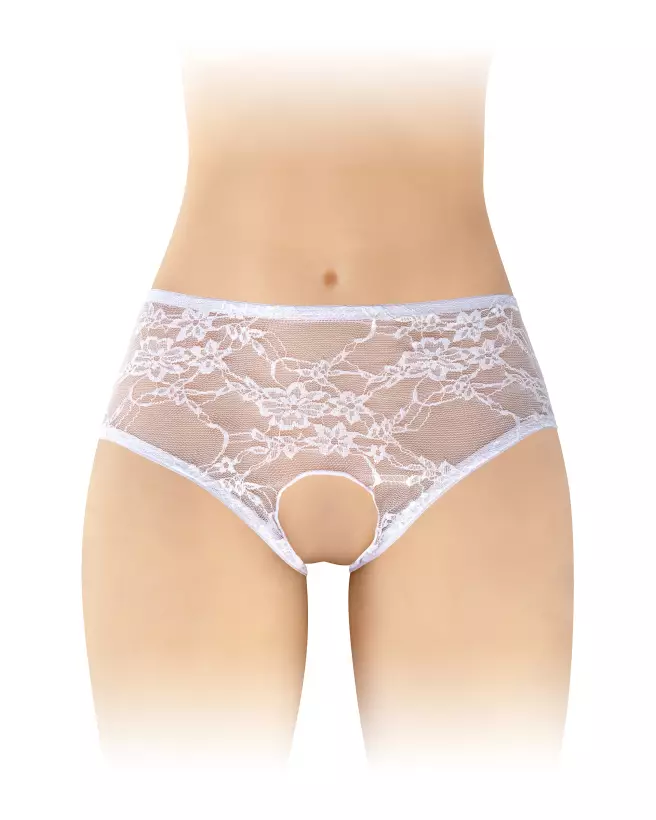 Culotte ouverte Amanda blanc Fashion Secret lingerie sexy-1