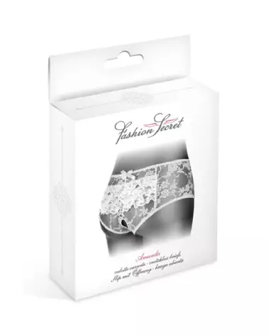 Culotte ouverte Amanda blanc Fashion Secret lingerie sexy-2