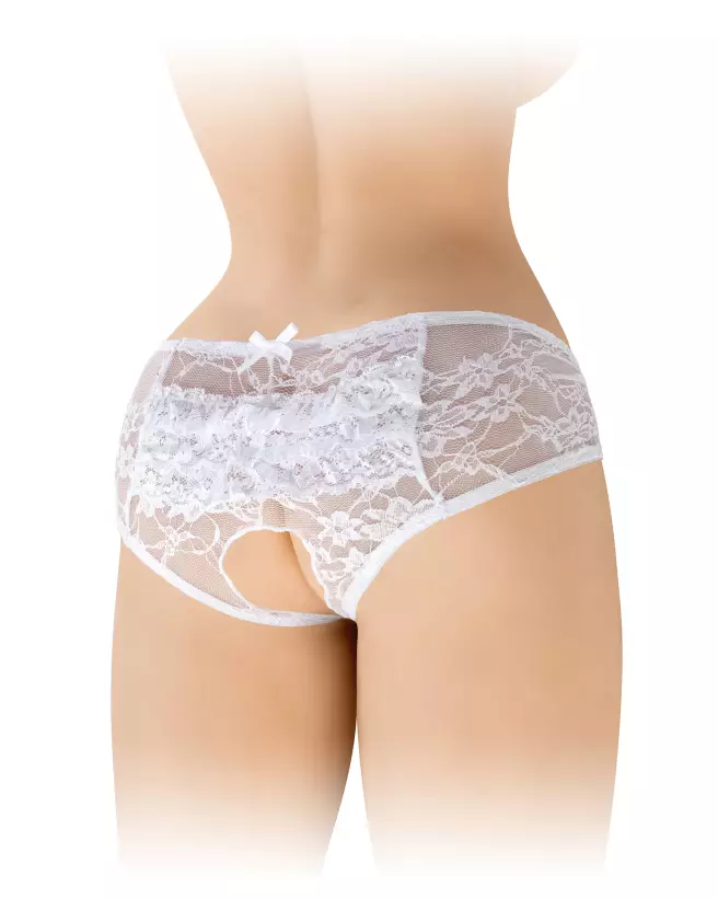 Culotte ouverte Amanda blanc Fashion Secret lingerie sexy-3