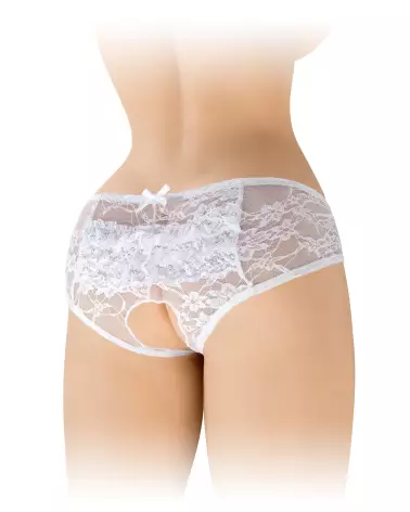 Culotte ouverte Amanda blanc Fashion Secret lingerie sexy-3