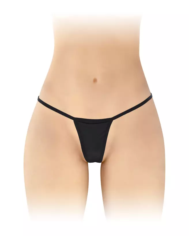 Micro String Melinda Noir Fashion Secret - Lingerie Élégante et Confortable-1