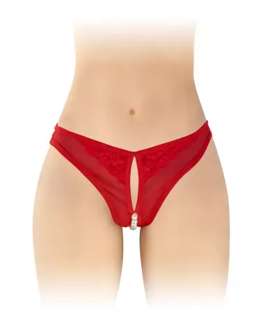 String ouvert Sophie rouge avec perles, Fashion Secret, lingerie sexy-1