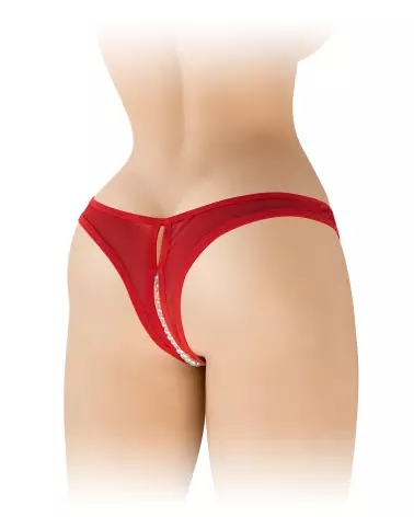 String ouvert Sophie rouge avec perles, Fashion Secret, lingerie sexy-2