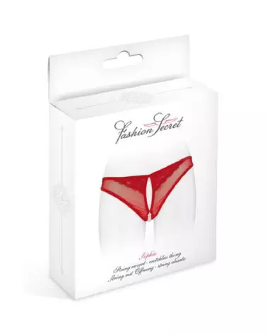 String ouvert Sophie rouge avec perles, Fashion Secret, lingerie sexy-3