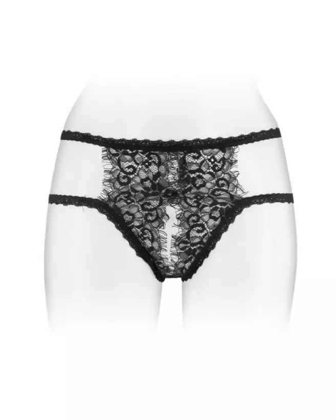 Culotte ouverte noire Emma de Fashion Secret, lingerie séduisante et confortable-1