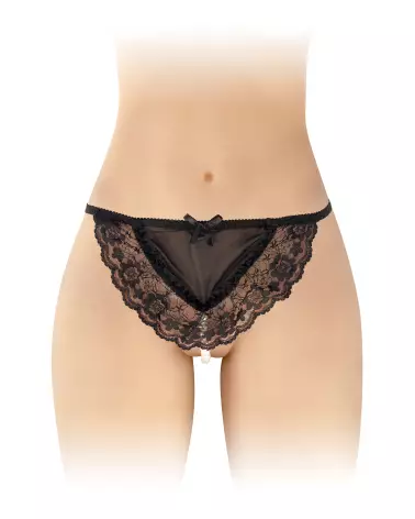 String Katia Noir Fashion Secret, lingerie élégante et confortable en taille unique-1