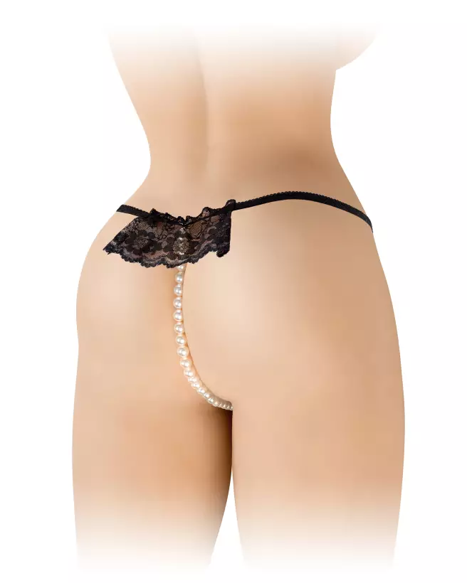 String Katia Noir Fashion Secret, lingerie élégante et confortable en taille unique-2