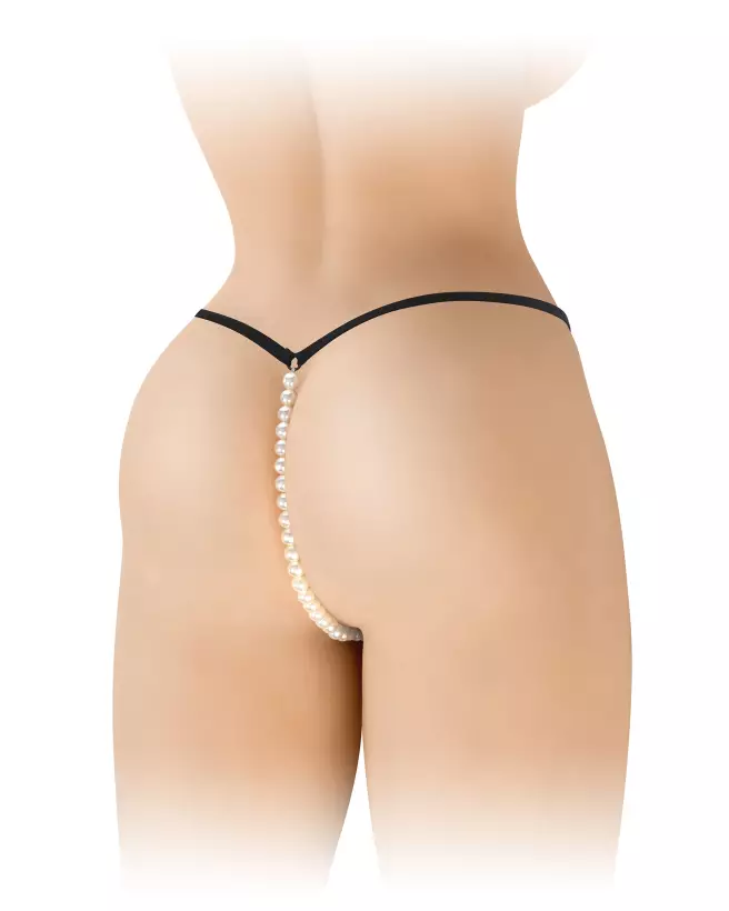 String Perle Venusina Noir Fashion Secret, lingerie élégante et confortable-2