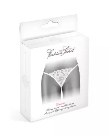 String Perle Venusina blanc Fashion Secret en taille universelle, lingerie élégante et confortable-3