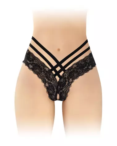 Culotte ouverte Anne Noir Fashion Secret lingerie sexy-1