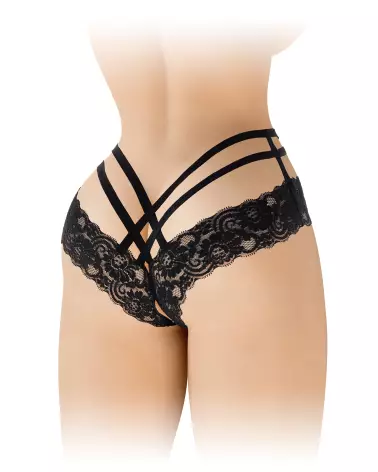 Culotte ouverte Anne Noir Fashion Secret lingerie sexy-2