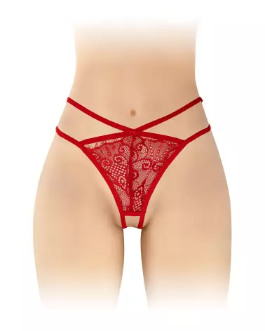 Image du String Ouvert Mylene Rouge de Fashion Secret, lingerie séduisante et confortable-1