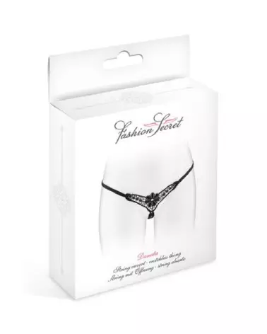 Photo du String Ouvert Danuta Noir de Fashion Secret, élégant et sensuel-3