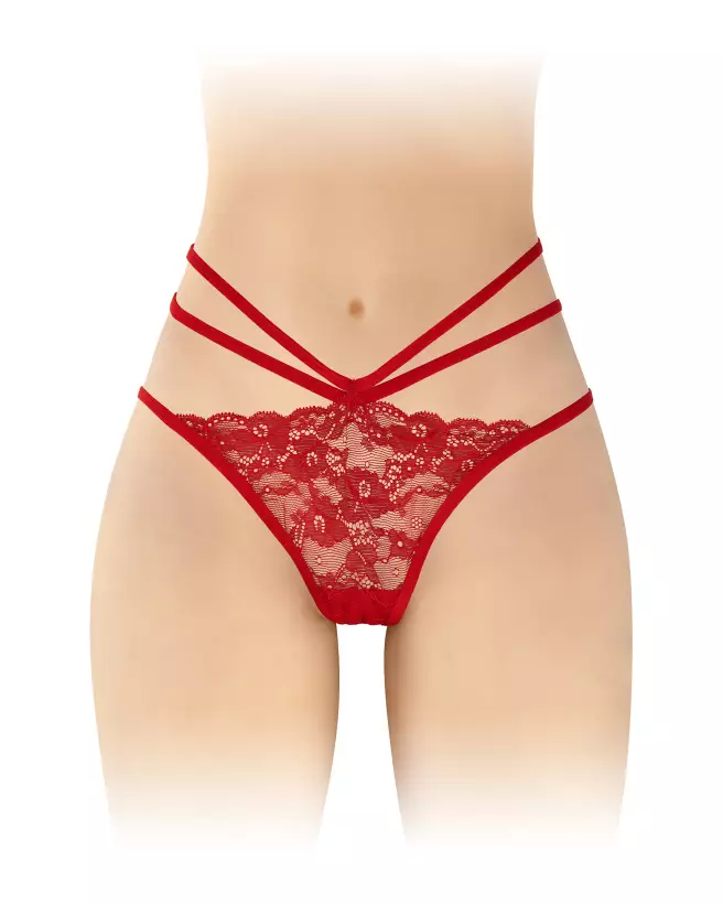 Culotte ouverte Nadia rouge Fashion Secret en taille unique, lingerie séduisante et audacieuse-1