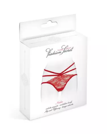 Culotte ouverte Nadia rouge Fashion Secret en taille unique, lingerie séduisante et audacieuse-3
