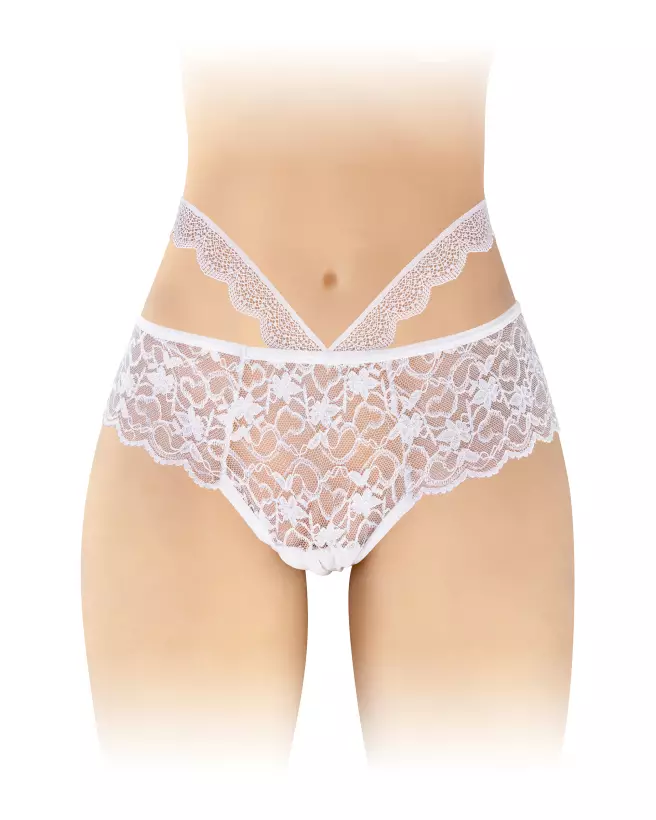 Culotte ouverte Marie Blanc Fashion Secret en taille unique-1