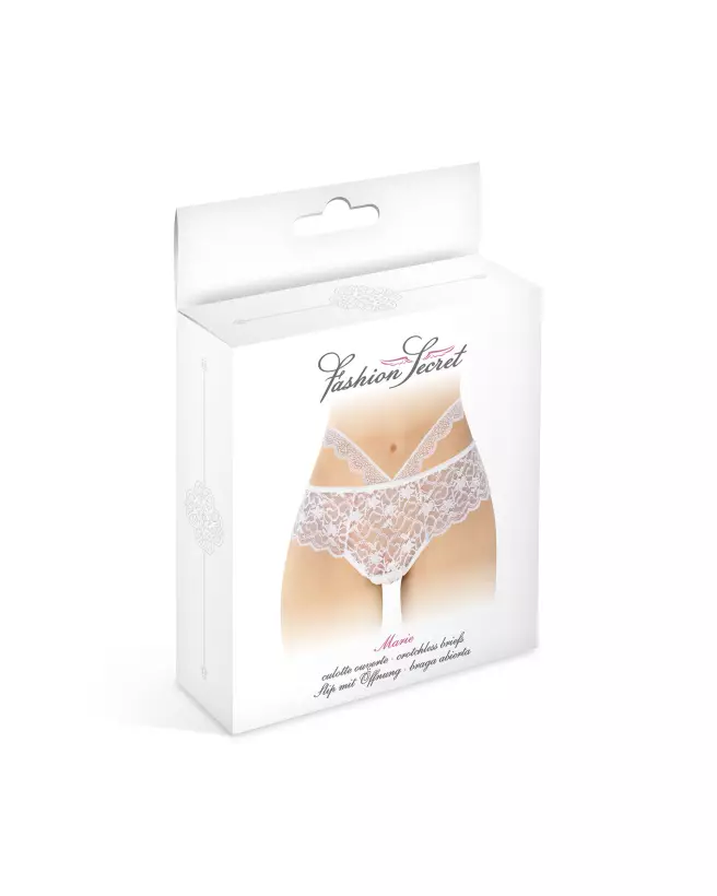 Culotte ouverte Marie Blanc Fashion Secret en taille unique-2