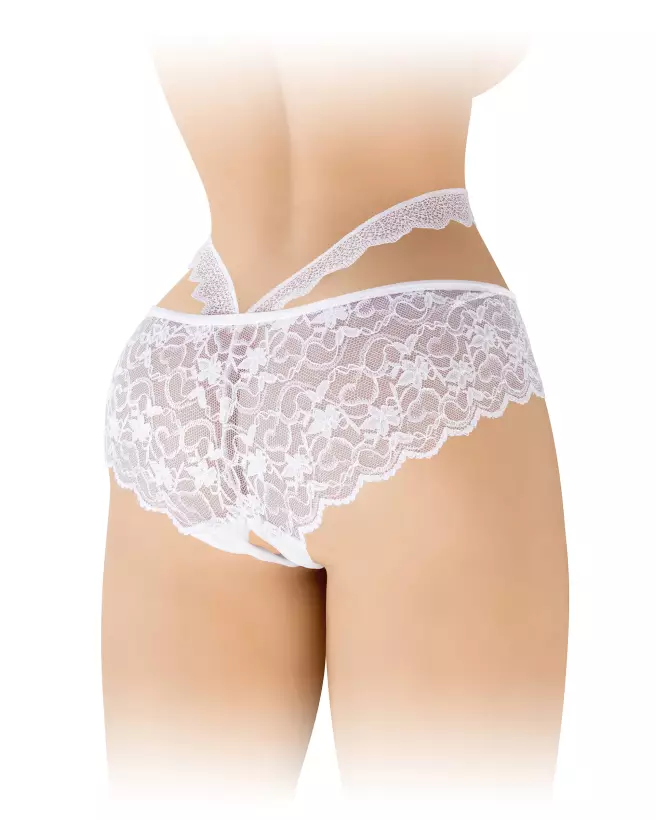 Culotte ouverte Marie Blanc Fashion Secret en taille unique-3