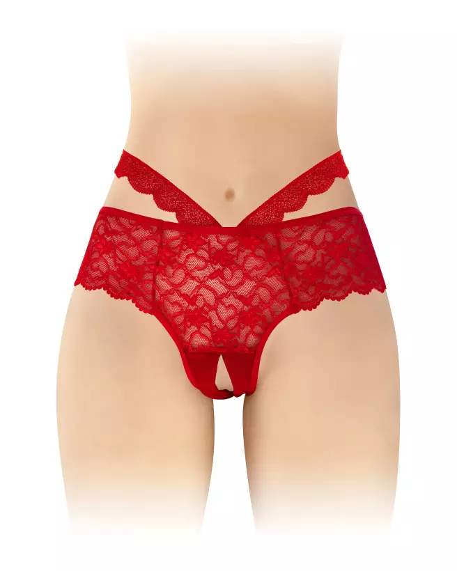 Photo de la culotte ouverte Marie Rouge Fashion Secret en taille unique-1