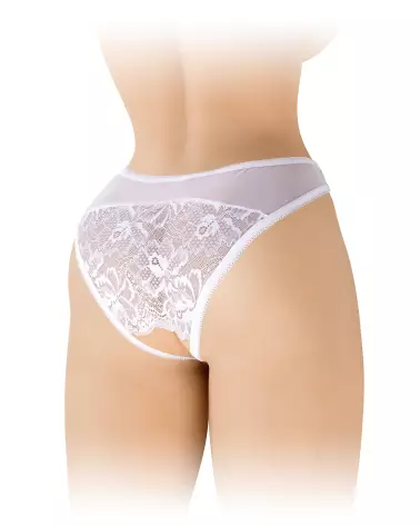 Culotte ouverte Ava blanche Fashion Secret lingerie sexy et élégante-3