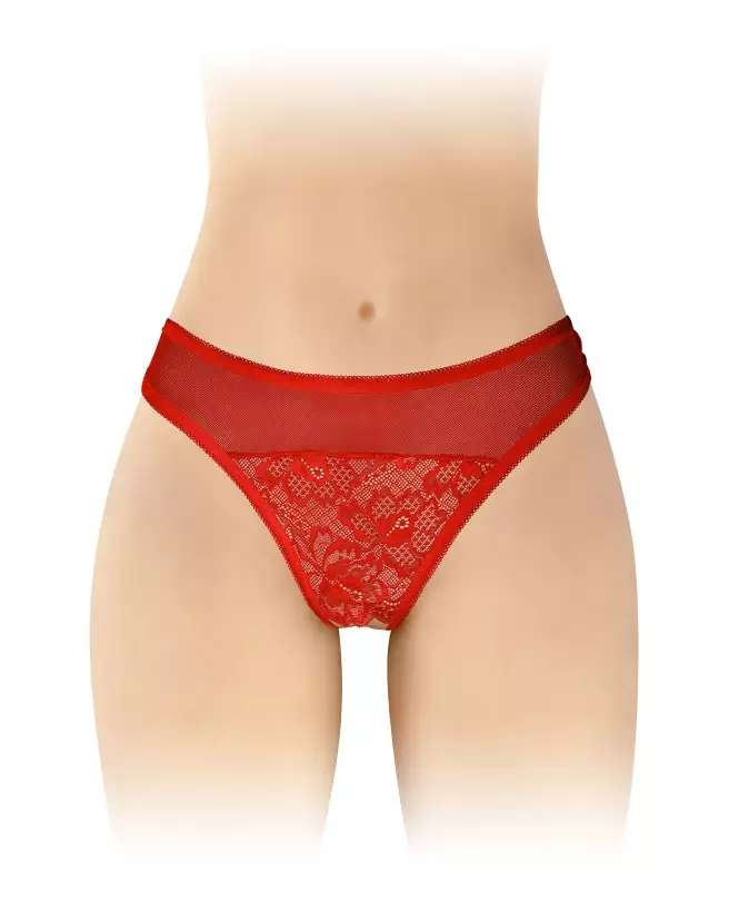 Photo de la culotte ouverte Ava rouge Fashion Secret en taille unique-1