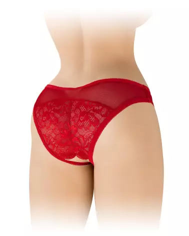Photo de la culotte ouverte Ava rouge Fashion Secret en taille unique-3