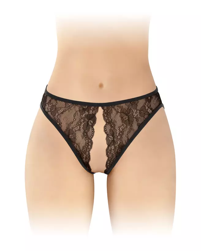 String Victoria Noir Fashion Secret, lingerie sexy ouverte-1