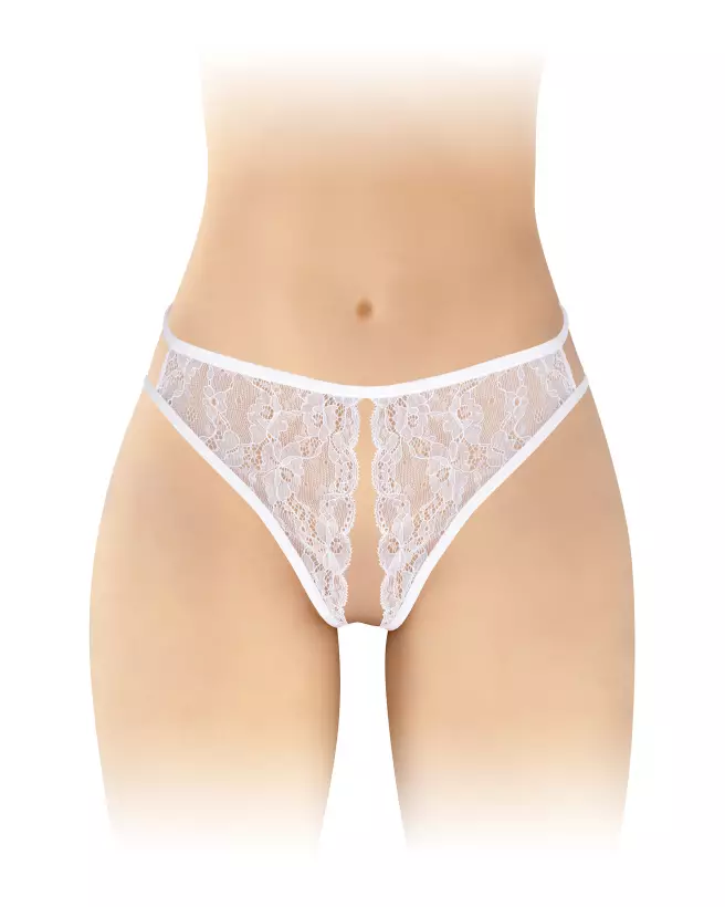 String Victoria Blanc Ouvert Fashion Secret - Lingerie Sensuelle et Élégante-1