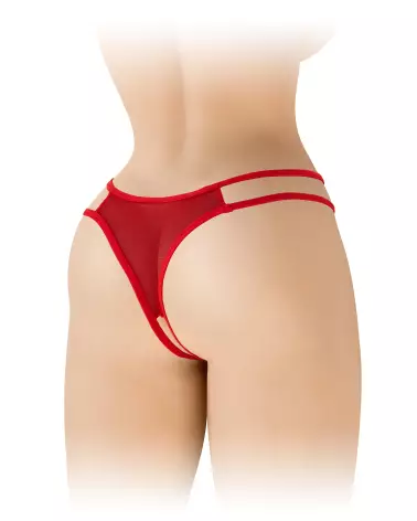 String Victoria Rouge Ouvert Fashion Secret élégant et séduisant-3