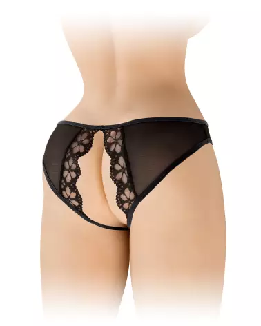 Culotte ouverte Ambre Noir Fashion Secret en taille unique-3