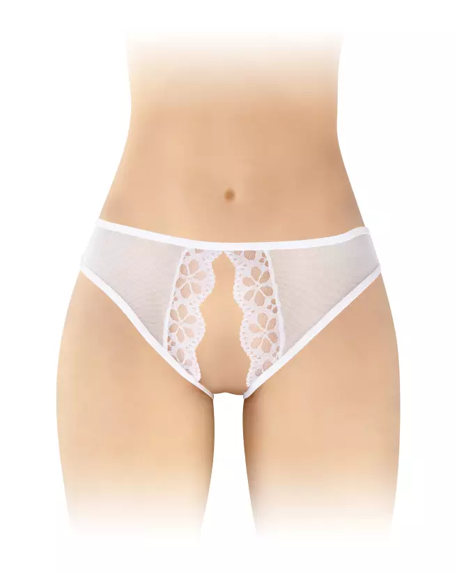 Culotte ouverte Ambre blanc Fashion Secret lingerie sexy-1