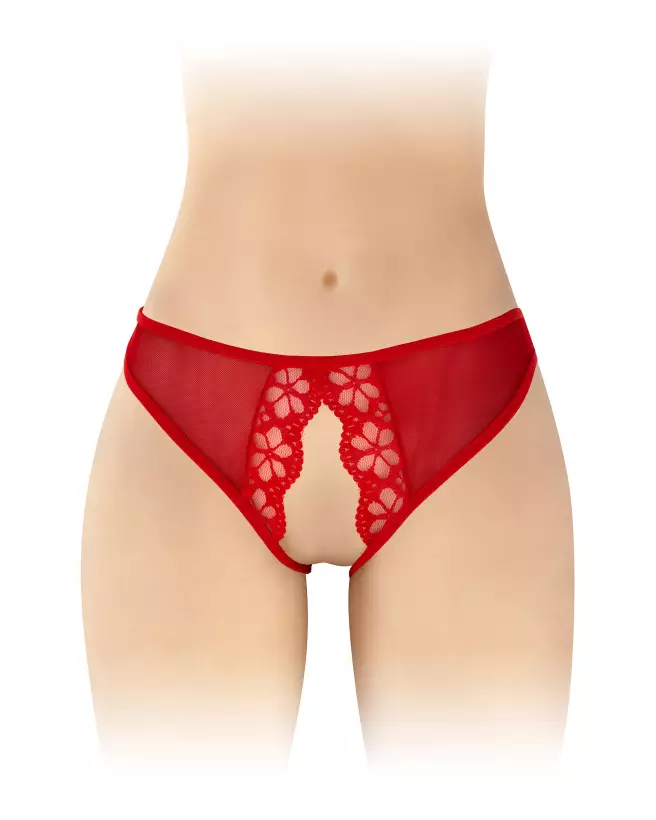 Culotte ouverte Ambre Rouge Fashion Secret en taille unique-1