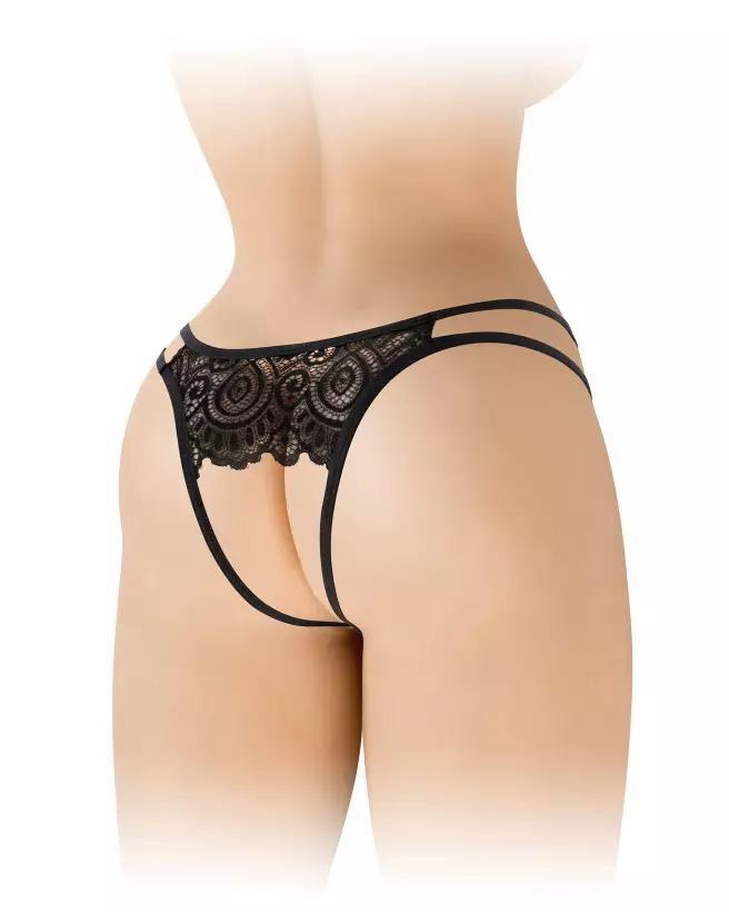 Photo de la culotte ouverte Annette noir Fashion Secret, lingerie élégante et sexy-3