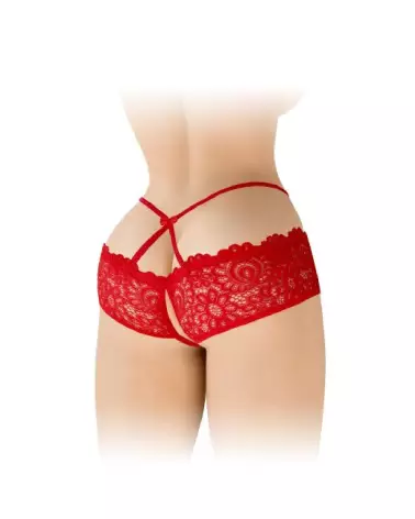 Culotte ouverte Célia Rouge Fashion Secret en taille unique-1