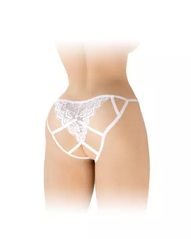Culotte ouverte Zoe blanche Fashion Secret, lingerie sensuelle taille unique-1