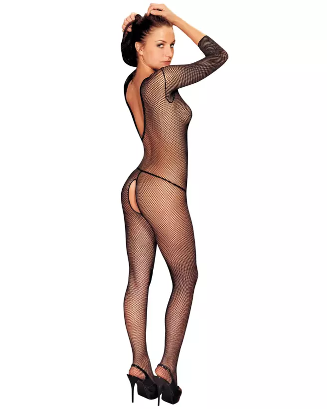 Combinaison Love S/M Noir Anne Dales en bodystocking élégant et séduisant-3