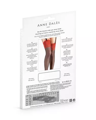 Image des Bas Carmen Noir/Rouge Taille 1 de Anne Dales - Élégance et Confort-4