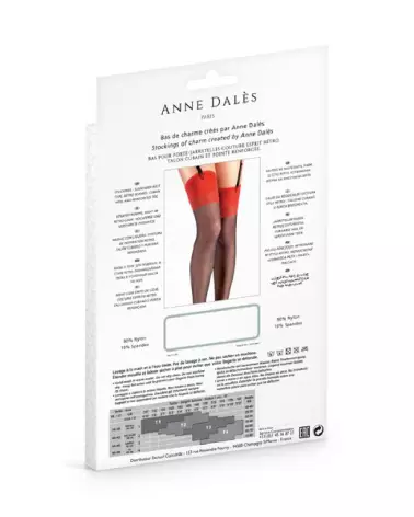 Image des Bas Carmen Noir/Rouge Taille 1 de Anne Dales - Élégance et Confort-5