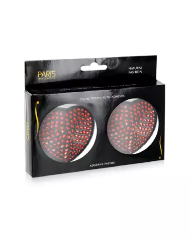 Cache-tétons coeur noir rouge Paris Hollywood, accessoire lingerie erotique-2