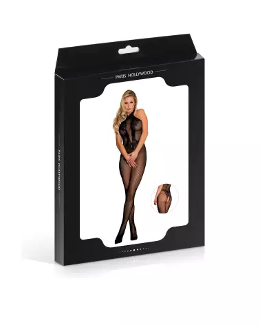Combinaison H3137 noire Paris Hollywood taille unique en bodystocking-2