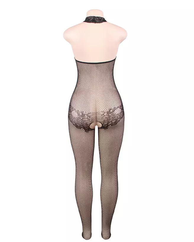 Combinaison H3137 noire Paris Hollywood taille unique en bodystocking-6