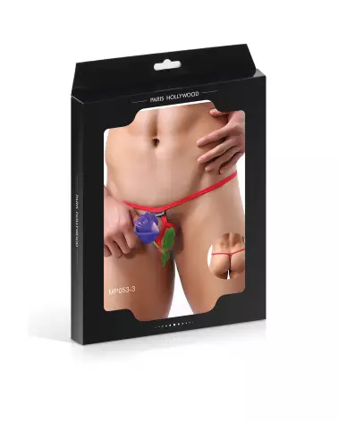 Image du String STG Homme MP053 Rouge de Paris Hollywood - Lingerie Masculine Taille Unique-2