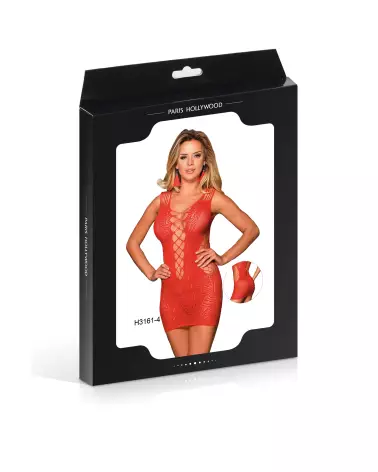 Robe rouge sexy H3161 Paris Hollywood taille unique-2