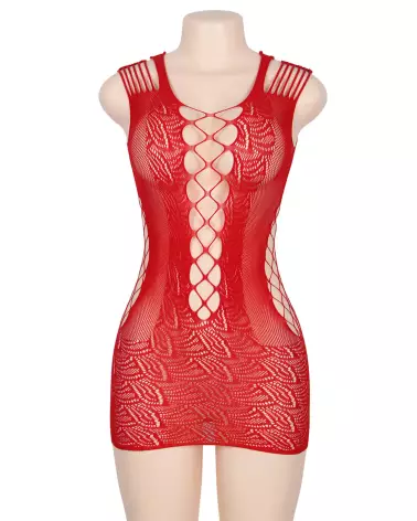 Robe rouge sexy H3161 Paris Hollywood taille unique-5