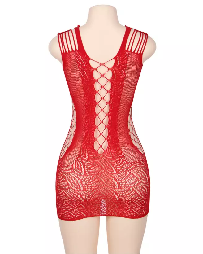 Robe rouge sexy H3161 Paris Hollywood taille unique-6