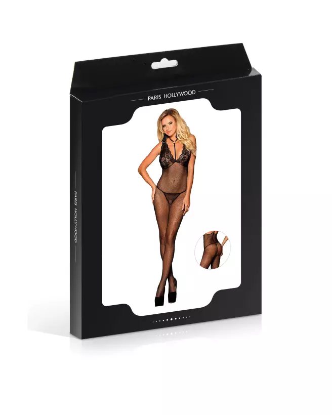 Photo de la Combinaison H3249 Noir Paris Hollywood, style élégant et séduisant en bodystocking-2