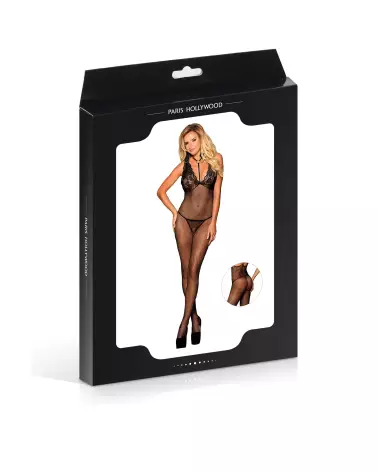 Photo de la Combinaison H3249 Noir Paris Hollywood, style élégant et séduisant en bodystocking-2