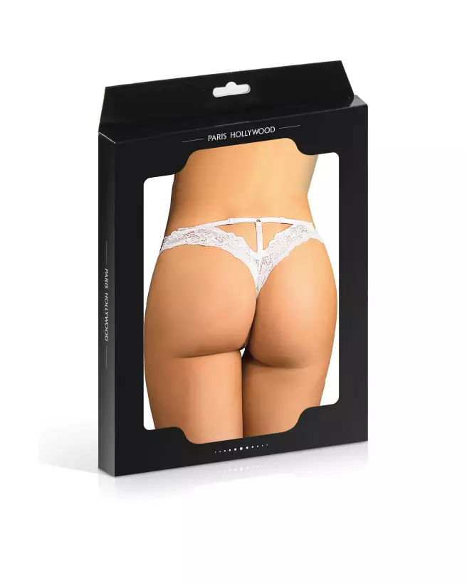 Tanga P5167 blanc Paris Hollywood taille L/XL en lingerie fine-2