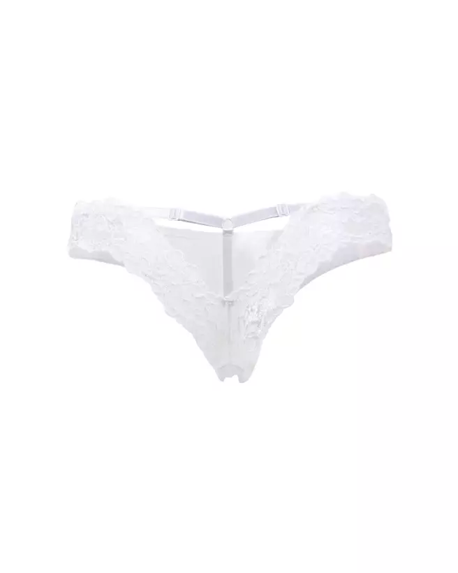 Tanga P5167 blanc Paris Hollywood taille L/XL en lingerie fine-5